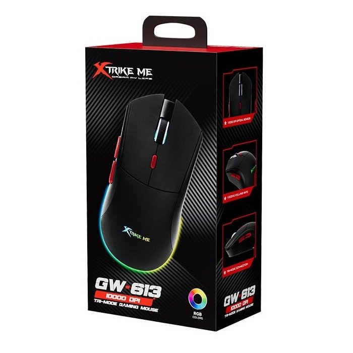 MOUSE GAMER TRI-MODE 10000 DPI RGB (GW-613)