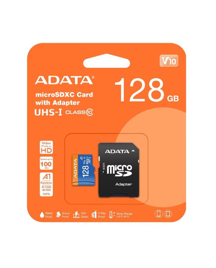 ADATA TARJETA DE MEMORIA MICROSD 128GB V10 A1 100MB/s