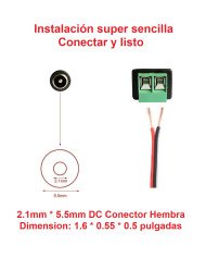 CONECTOR CORRIENTE BORNERA DC CAMARAS