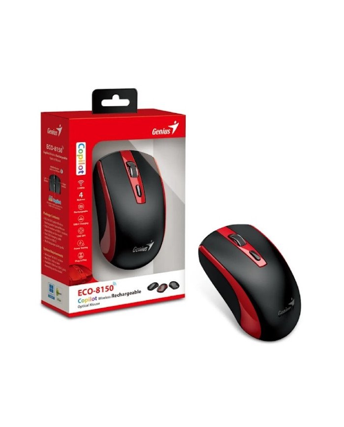 GENIUS MOUSE INALAMBRICO RECARGABLE (ECO-8150)