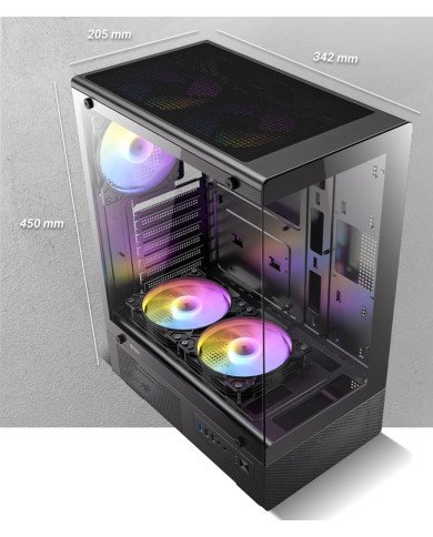 ANTEC CASE GAMER ATX VIDRIO 5xARGB (VCX300)