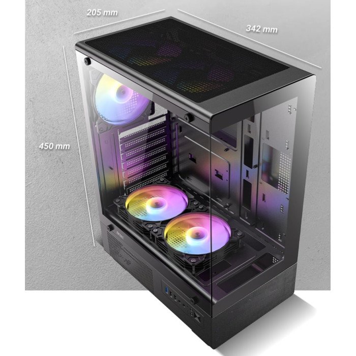 ANTEC CASE GAMER ATX VIDRIO 5xARGB (VCX300)