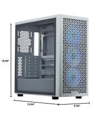 COOLER MASTER CASE GAMER BLANCO ATX VIDRIO 3xARGB (ELITE 502)