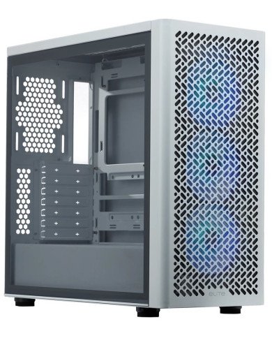 COOLER MASTER CASE GAMER BLANCO ATX VIDRIO 3xARGB (ELITE 502)