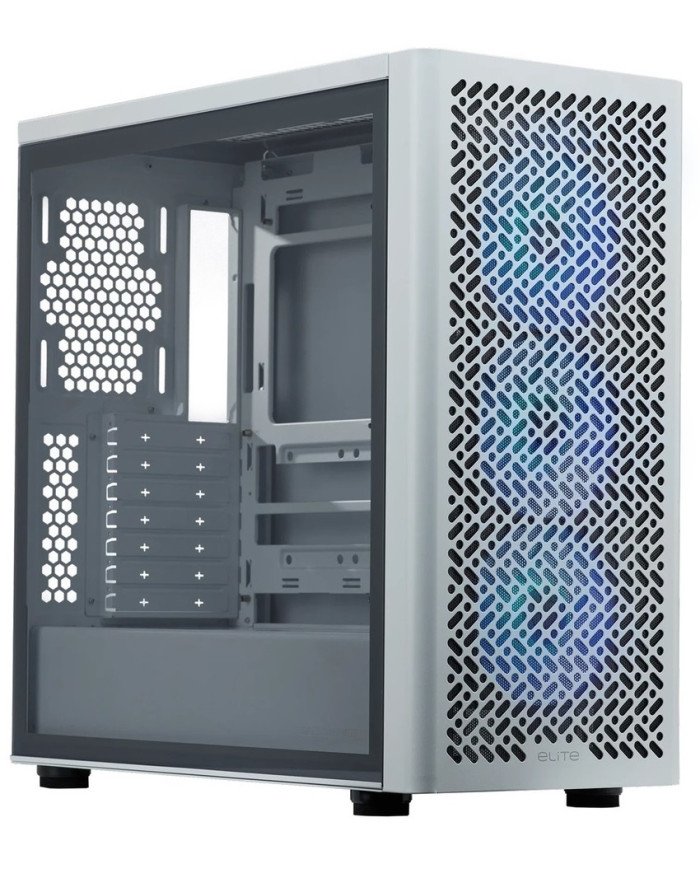 COOLER MASTER CASE GAMER BLANCO ATX VIDRIO 3xARGB (ELITE 502)