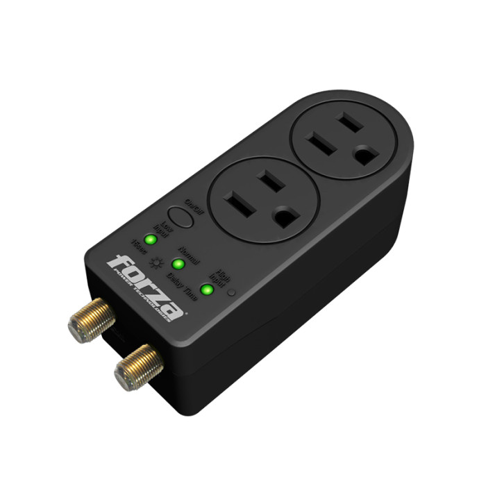 FORZA PROTECTOR DE VOLTAJE 15A 1800W CON TEMPORIZADOR GIRO 350° (FVP-0200C)