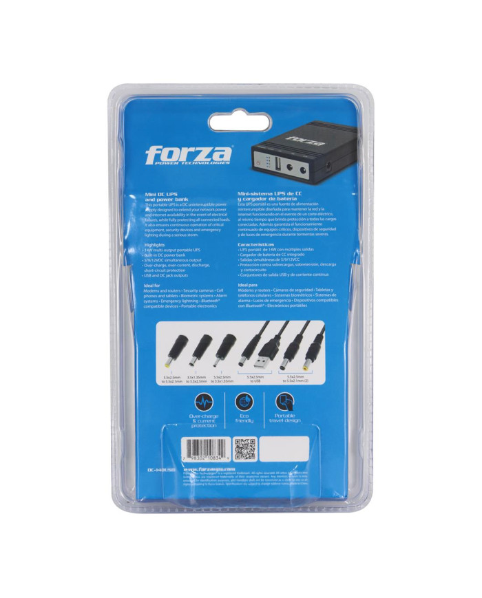 FORZA MINI UPS 14W 5/9/12V (DC-140USB)
