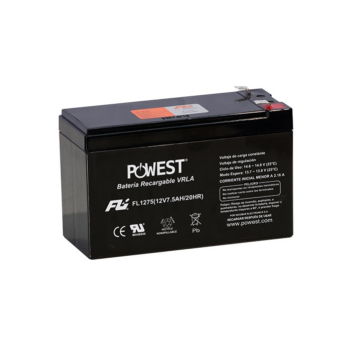 POWEST BATERIA UPS 12V 7.5Ah (FL1275)