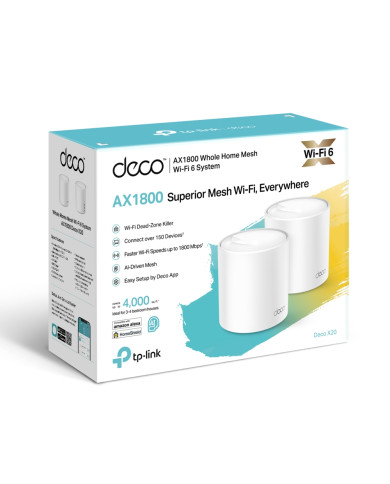 TP-LINK DECO WIFI 6 AX1800 MESH GIGABIT 2*PACKS (DECO X20)