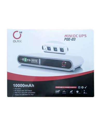 OLAX MINI UPS 10000mAh 17W 5/9/12V (POE-D3)